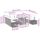 thumbnail of vidaXL 10-teiliges Garten-Sofaset mit Kissen, schwarzes Polyrattan