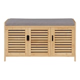 thumbnail of Helloshop26 - Banco zapatero de bambú 50 x 90 x 35 cm gris natural 03_0007659