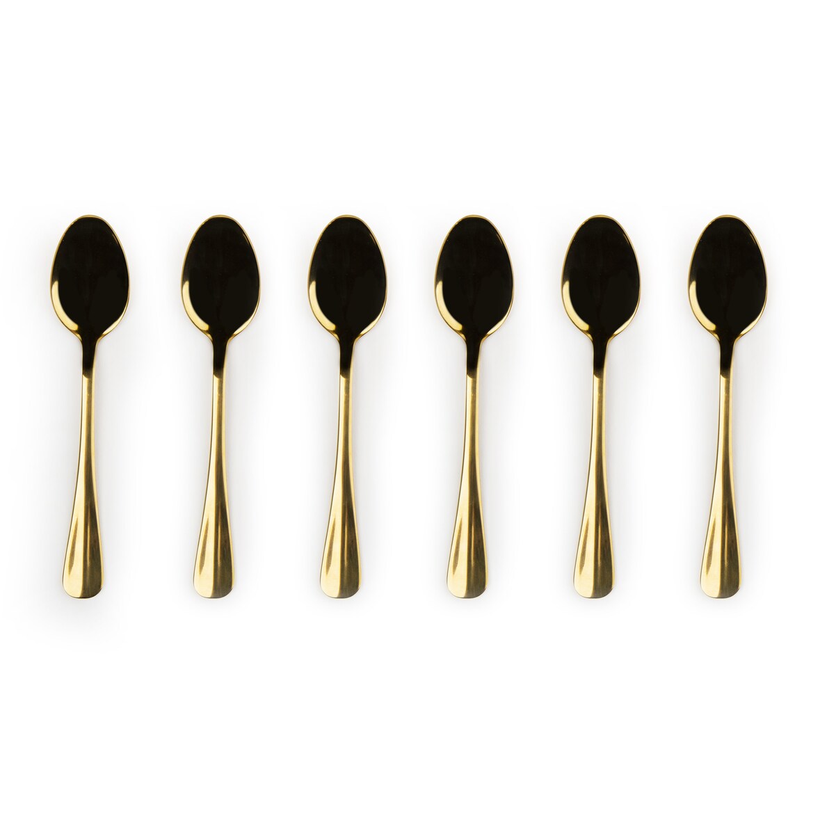 Excelsa lot de 6 cuillères à café Gold acier 14,5xH1,5x3 cm or
