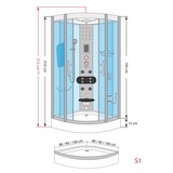 thumbnail of Duschkabine Komplettdusche Fertigdusche Dusche D46-23T0-EC 100x100 cm mit 2K Scheiben Versiegelung