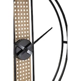 thumbnail of Orologio rotondo da parete in metallo nero e beige Ø cm 60x5