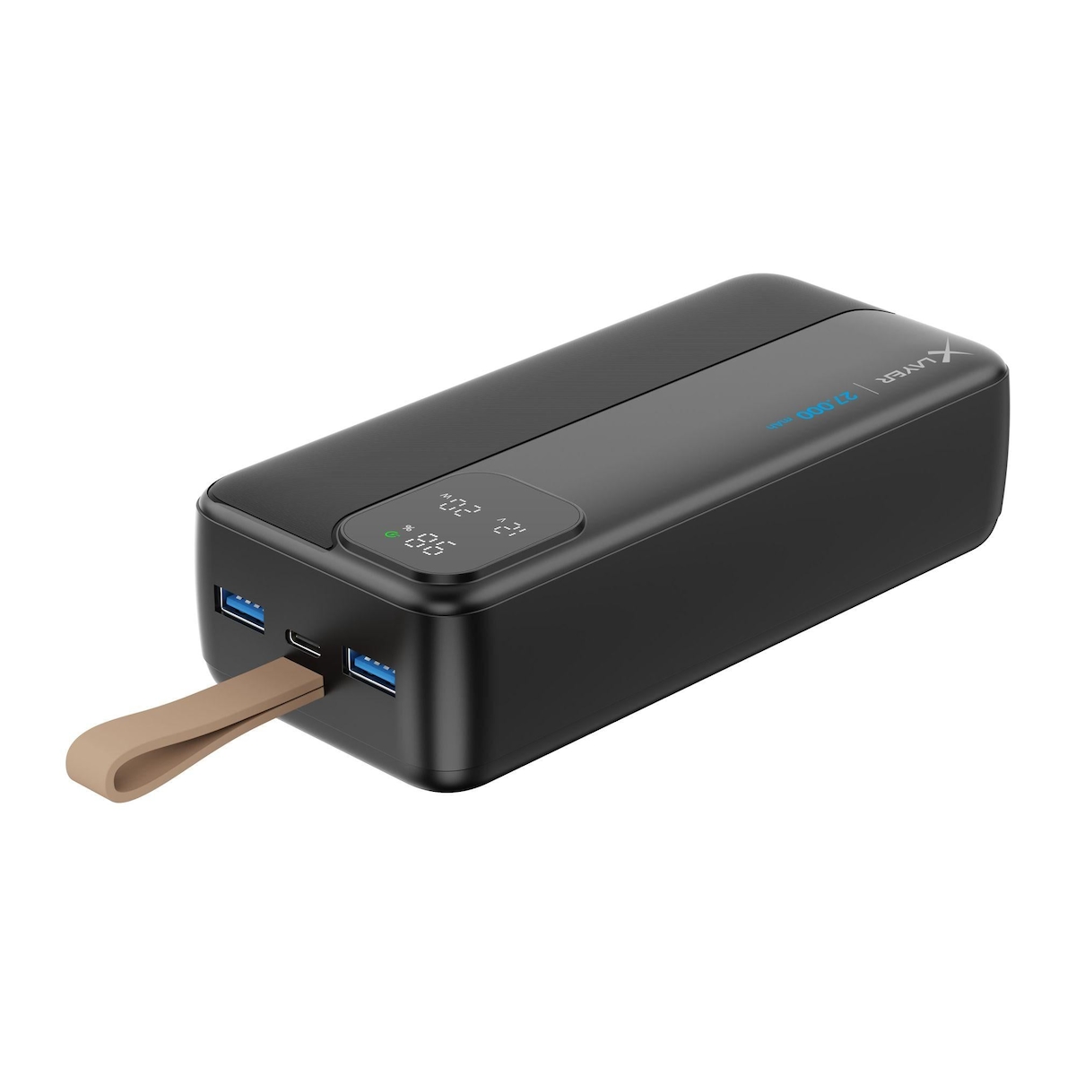 XLayer Powerbank Rapid 27.000 mAh Slim, %-Anzeige, USB-C