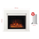 thumbnail of KAMINIO Elektrokamin Matti - Elektrischer Standkamin mit Heizung, 3D-Flammeneffekt, LED-Ambientelicht, Fernbedienung - Weiß