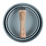 thumbnail of BERGNER - Juego de 3 Sartenes Ø18/20/24 cm de Aluminio Prensado Reciclado Verde con Mango Extraíble con Hermético de 650 ml en Vidrio de Borosilicato