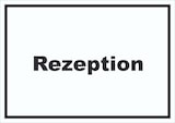 thumbnail of Rezeption Schild mit Text Anmeldung Eingang waagerecht A4 Rückseite selbstklebend