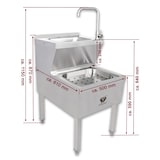thumbnail of Beeketal Gastro Handwaschbecken Waschbecken Ausgussbecken BAB-1