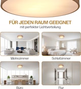 thumbnail of Monzana Deckenlampe Taupe 38cm 2-flammig E27 Deckenleuchte Wohnzimmer Schlafzimmer Stoffdeckenlampe