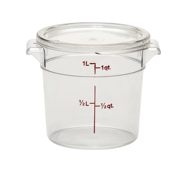 CAMBRO - RFSCW1 -135 - Recipiente redondo 900 ml - 15,4 x 15,4 cm - Transparente (Tampa não incluída) - Contém 1 unidade.