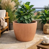 thumbnail of WellHome - Blumentopf aus rotationsgeformtem Kunststoff 105L Ø60x58cm in farbe Terrakotta - Latia Round MIDL