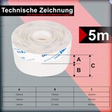thumbnail of PRIOstahl Türdichtung Dichtungsband Dichtung 5 Meter 25mm selbstklebend aus Silikon Durchzugstopper