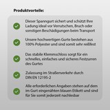thumbnail of 4x Profi Spanngurt mit Klemmschloss 1-tlg 2,5m 250 kg Traglast Anthrazit inkl. Tasche