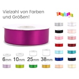 thumbnail of Doppelseitiges Satinband 38mm x 20m Schleifenband Geschenkband Stoffband Apricot