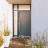 thumbnail of Relaxdays Fußmatte, Kokos & Gummi, halbrund, 75 x 45 cm, rutschfest, widerstandsfähig, innen & außen, Türvorleger, natur