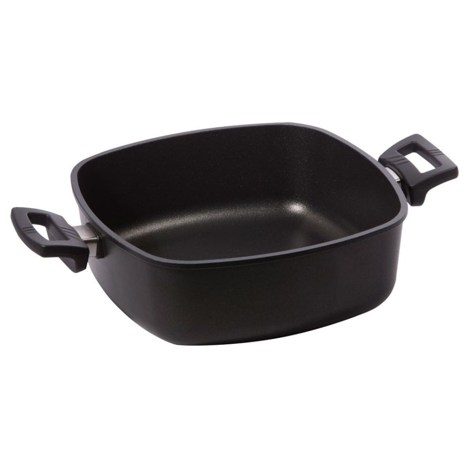 Eurolux Premium braadsledeset, glazen deksel, 28 x 28 x H 10 cm, 6,0 L