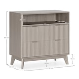 thumbnail of Commode Oporto 2 tiroirs 1 étagère effet Chêne