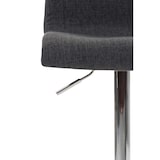 thumbnail of Banco de bar Hover em tecido cinza escuro/metal cromado