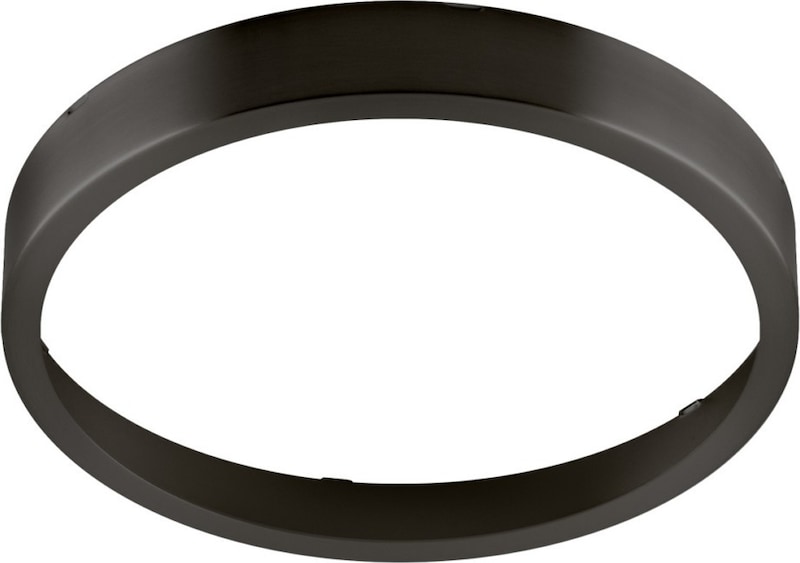 Ein schwarzer Ring mit einer abgeschrägten Kante.