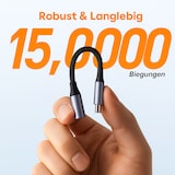 thumbnail of USB-C auf 3,5 mm Audio Aux Adapter – Nylon geflochtenes Kabel für Samsung, Huawei, Xiaomi und weitere Geräte – Schwarz