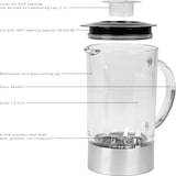 thumbnail of Proficook UM 1006 Frullatore, Vaso di Vetro da 1,8 litri, 5 Velocità+TURBO, Funzione Tritaghiaccio, 1200W, Argento