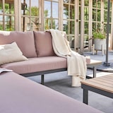 thumbnail of Salon de jardin bas 6 places en aluminium et bois taupe