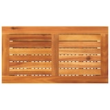 thumbnail of vidaXL Gartentisch Schwarz 70x38x42 cm Poly Rattan Akazienholz