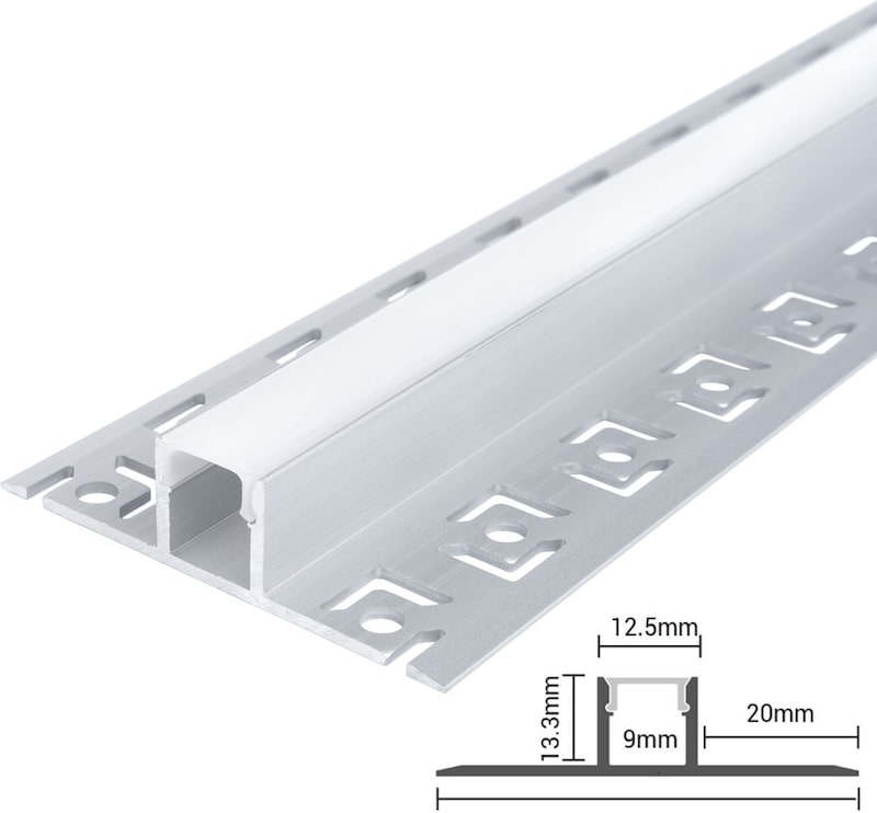 2 M Alu Profile Alu Schiene Profil Unterputz Leiste Rigips Trockenbau ...