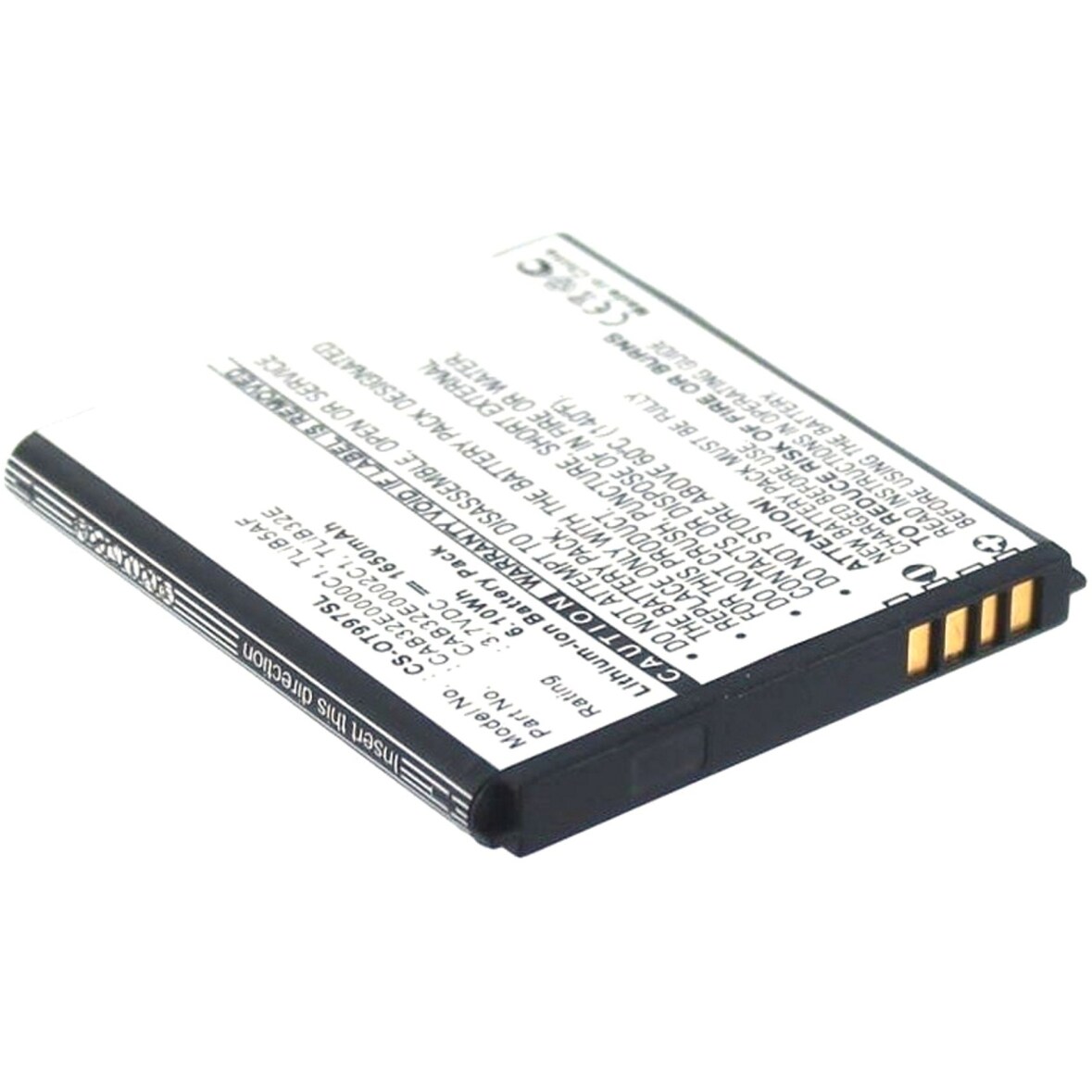 Akku für Alcatel MW40V Li-Ion 3,7 Volt 1650 mAh schwarz