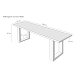 thumbnail of SAM® Sitzbank Baumkante 160 cm nussbaum massiv Akazie schwarz
