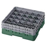 thumbnail of CAMBRO - 25S434-119 - Rack de lavagem 25 comp. 2 extensores - 8,7 cm Ø max. - alt. máx. 13,5 cm - 50 x 50 x 18,4 cm - Verde