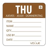 thumbnail of Vogue oplosbare labels donderdag bruin (250 stuks)