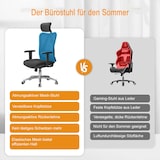 thumbnail of Sedia da ufficio HWC-J86, sedia da scrivania, ergonomica, supporto lombare regolabile, portata 150 kg ~ con poggiapiedi, nero