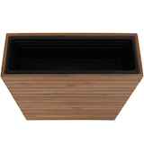 thumbnail of Pflanzkasten HWC-L21, Hochbeet Pflanzkübel Blumentopf, eckig 77x63x23cm Outdoor Akazie Holz MVG-zertifiziert ~ hellbraun