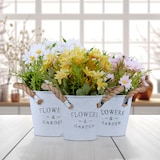 thumbnail of Relaxdays Kunstblumen im Topf, 3er Set künstliche Pflanzen, Chrysanthemen, Kunstpflanze, HxD: 20 x 15 cm, gelb/weiß/rosa