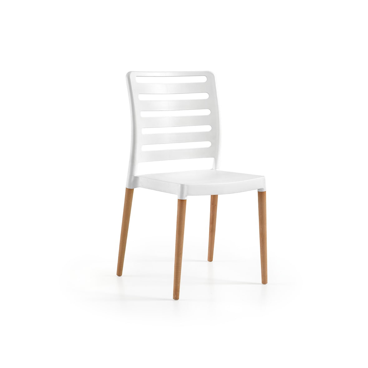 Cadeira Diva, Perna Madeira, Pack 30 Unid. - Branco