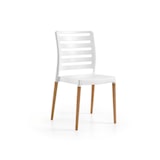 thumbnail of Cadeira Diva, Perna Madeira, Pack 30 Unid. - Branco