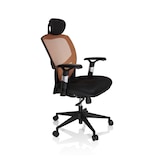 thumbnail of Bürostuhl / Chefsessel VENUS BASE Sitz Stoff / Rücken Netz orange / schwarz hjh OFFICE