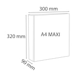 thumbnail of Exacompta - réf. 51845E - Carton de 10 classeurs personnalisables 3 poches - 4 anneaux 60mm - Dos 90mm -  32 x 30 cm - A4 Maxi - Blanc