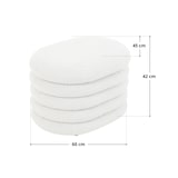 thumbnail of SVITA BLOSSOM S Hocker mit Stauraum Sitzhocker Ottomane Boucle-Polster Hellbraun