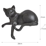 thumbnail of Dekofigur Figur Katze Kater liegend Kantenhocker Polyresin Antik Stil H 20 cm