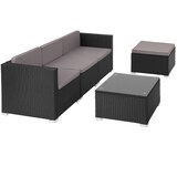 thumbnail of tectake Conjunto de ratán Lignano  negro - 404786