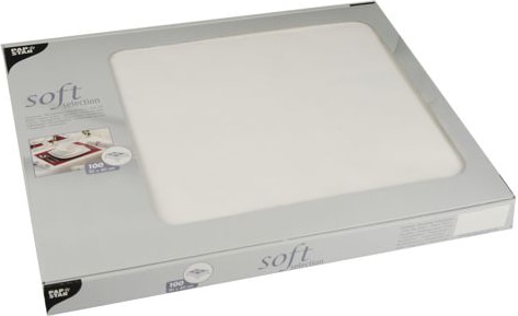 Starpak 100 Tischsets, stoffähnlich, Vlies "soft selection" 30 cm x 40 cm weiss