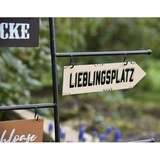 thumbnail of Gartenschild Wegweiser, 8 Planken beschriftet, Eisenschild, Metallschild 125 cm hoch