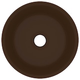 thumbnail of Lavandino Lusso Rotondo Marrone Scuro Opaco 40x15cm In Ceramica