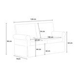 thumbnail of Divano 2 posti design classico moderno per salotti e soggiorni in tessuto Epoque - Marrone-DI1110222PMA