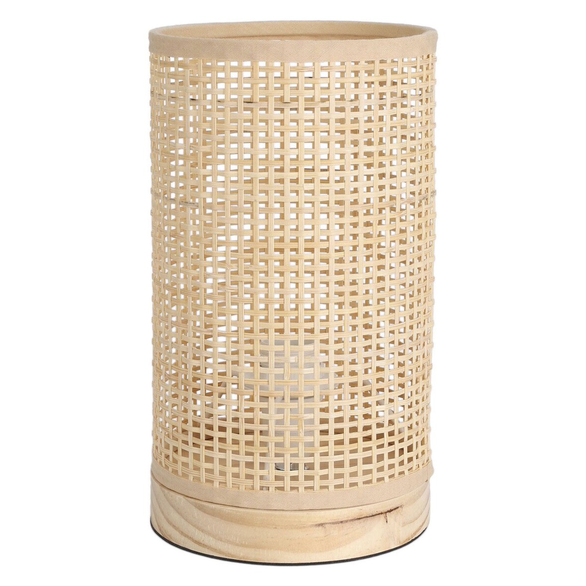 WellHome - Tischlampe mit Bambusschirm Ø13x23cm