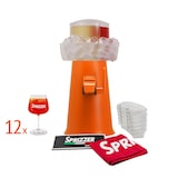 thumbnail of Komplettes Aperitif-Set mit eleganter oranger Maschine aus hochwertigen Materialien, 12 robusten Gläsern, roter Tragetasche, 6 langlebigen Aufbewahrun