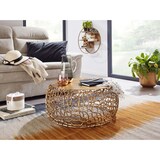 thumbnail of Couchtisch Metall Gold 66x66x30 cm Sofatisch Aluminium Rund, Design Wohnzimmertisch mit Ast-Struktur, Kleiner Kaffeetisch Modern, Beistelltisch