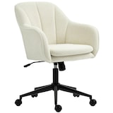 thumbnail of Bürostuhl Drehstuhl Stoff Samtoptik Beige 63x60x94 cm höhenverstellbar 49 bis 58 cm mit Wippfunktion 360 Grad und Rollen