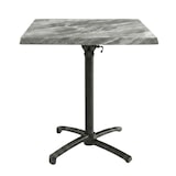 thumbnail of table pliable 60x60 cm plateau stratifié moulé modèle table marbre moulé pied t-one - tigaone