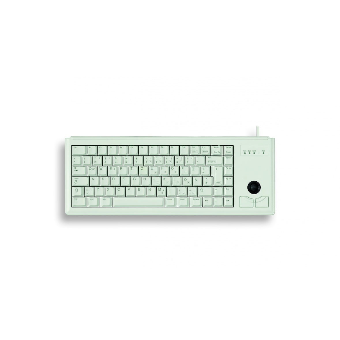 CHERRY G84-4400 Compact-Tastatur mitTrackball hellgrau